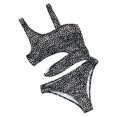 thumbnail image 2 of Maillot de Bain une Pièce pour Femmes Été Ajouré, 2 of 6