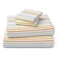 thumbnail image 3 of Mainstays Kids 220TC Cotton Multi Stripe Queen, 4 Piece Sheet Set, 3 of 8