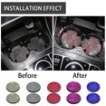 thumbnail image 2 of Becaristey Lot de 2 Porte-Gobelets en Plastique pour Automobile Tapis Portable Circulaire Imperméable Réutilisable Lavable avec Strass Coloré 1Ensemble, 2 of 6