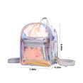 thumbnail image 2 of Kids' Night Lights Backpack One Shoulder Messenger Two Back Transparent Multipurpose Travel Bag, Clear Vinyl Beach Bag, Ball Game Concert Clear Bag, Stadium, Outdoor, Beach, Pool, 2 of 8