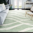 thumbnail image 1 of SAFAVIEH Adirondack Collection 6' x 9' Sage / Cream ADR125X Modern Wave Distressed Non-Shedding Living Room Bedroom Dining Home Office Area Rug, 1 of 5