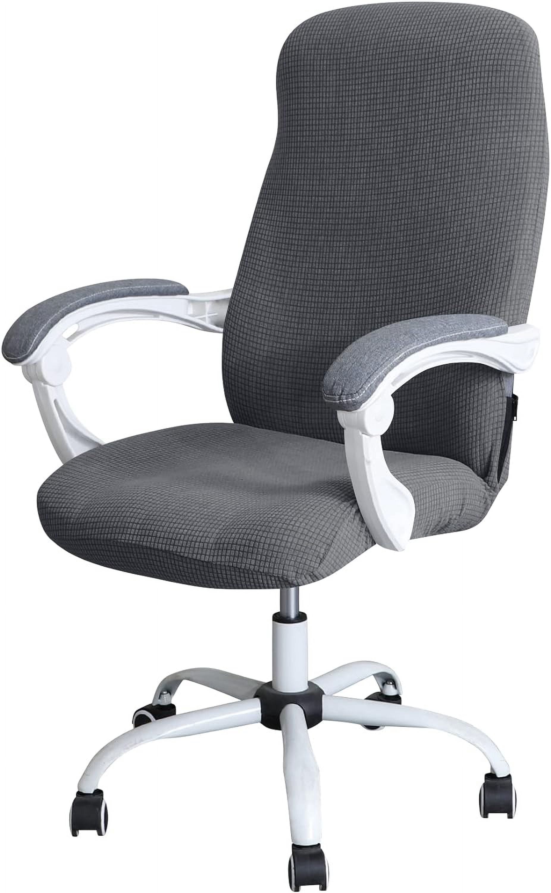 ORUYROP Housse d'Accoudoir de Chaise de Bureau Extensible Résistante à l'Eau en Spandex Extensible Jacquard Housse de Chaise d'Ordinateur pour Chaises de Bureau L Vert