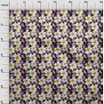thumbnail image 3 of oneOone Velvet Black Fabric Floral Sewing Craft Projects Fabric Prints By Yard 58 Inch Wide, 3 of 4
