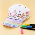 thumbnail image 4 of CRAFTEE Customisable Baseball Cap, -100 % coton - blanc - Adult Size, 4 of 5