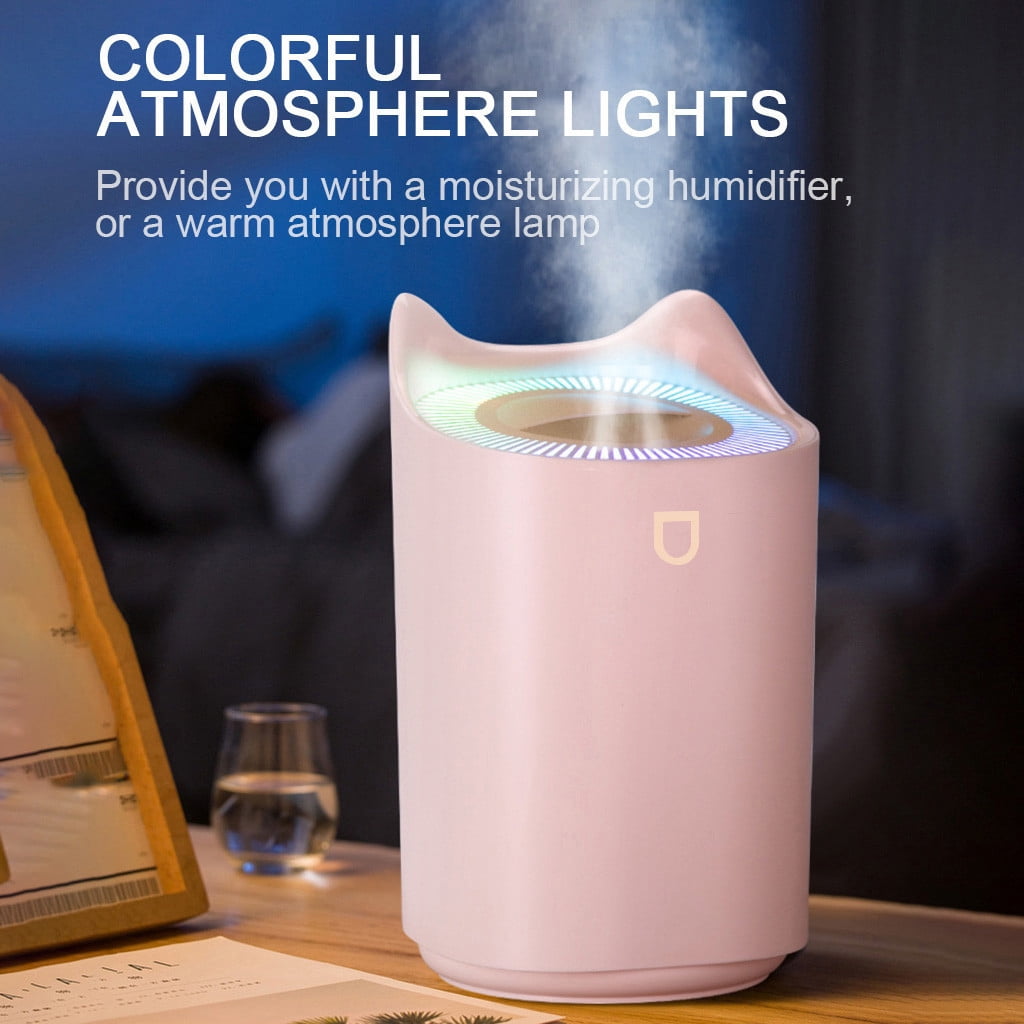 Boovnll Humidifiers for Bedroom, 3L Double Nozzle Humidifier Usb Large Capacity Household Mute Bedroom Office Humidification, Humidifier