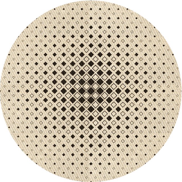 Ahgly Company Tapis d'Intérieur Lavables à la Machine, Carrés, Style Transitionnel, Mocassin Beige, Tapis de Zone, 3 Pieds Carré