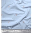 thumbnail image 1 of Soimoi Blue polyester Crepe Fabric Flower Buds & Dots Printed Fabric 1 Yard 42 Inch Wide, 1 of 5