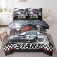 thumbnail image 1 of Erosebridal Teens Racing Car Bedding Sets Twin Size,Extreme Sports Comforter Sets with Sheets,Fast Car Decor,Reversible,Breathable,7-Piece, 1 of 1