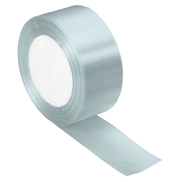 Unique Bargains 1.5" Wide 24 Yards Satin Ribbon Single Side Craft Roll Wrap Decoration Pale Blue
