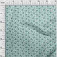 thumbnail image 3 of oneOone Georgette Viscose Sea Green Fabric Florals Craft Projects Decor Fabric Printed By The Yard 42 Inch Wide, 3 of 4