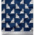 thumbnail image 1 of Soimoi Poly Georgette Fabric Pug Dog Printed Craft Fabric by The Yard 52 Inch Wide, 1 of 3