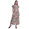 thumbnail image 2 of Moomaya Robe Longue Maxi pour Femmes à Manches Courtes, Robe Formelle/décontractée avec Poches P-TTG, 2 of 6