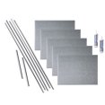 thumbnail image 1 of Fasade Hammered Decorative Vinyl Backsplash Kit- Argent Silver, 15 sq ft Coverage, 1 of 6