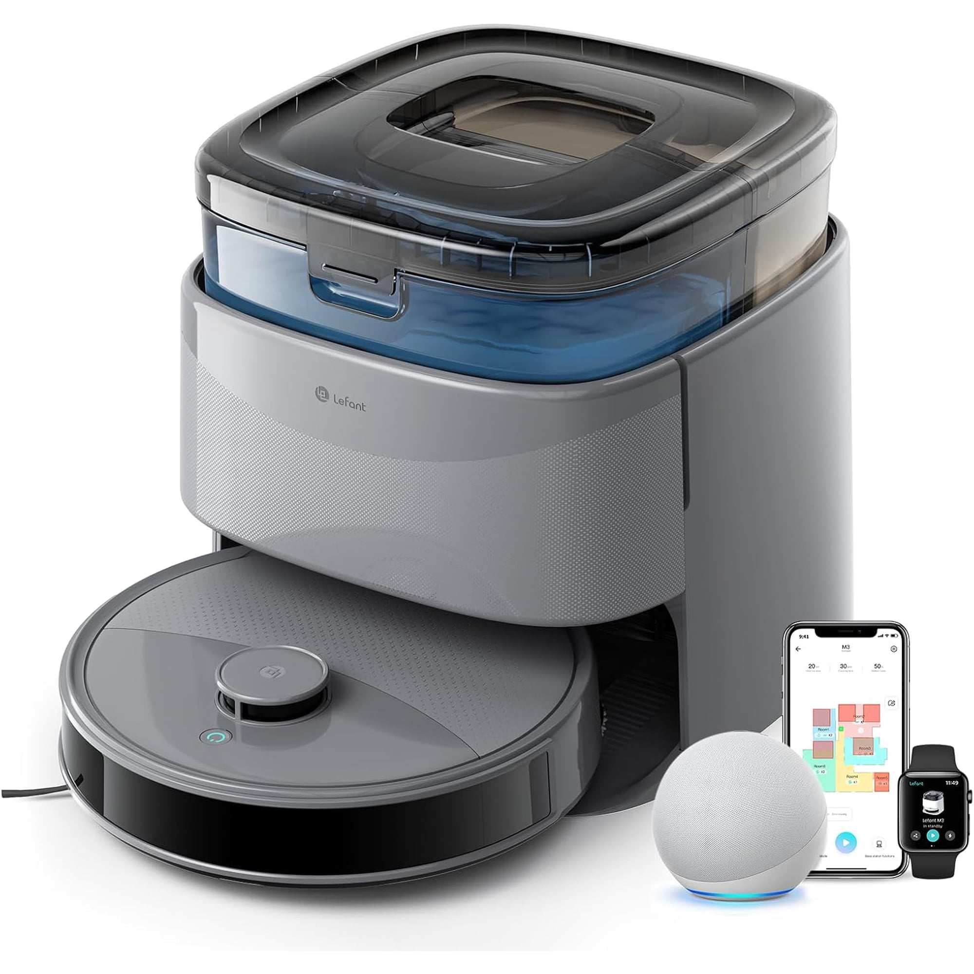 Lefant M3 Max Robot Vacuum and Mop, 20,000Pa Suction, Anti-Tangle