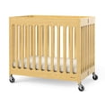 thumbnail image 1 of Foundations Boutique Compact Folding Mini Crib, Natural, 1 of 7