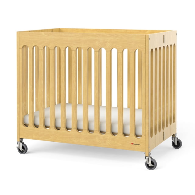 Foundations Boutique Compact Folding Mini Crib, Natural