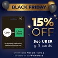thumbnail image 2 of Uber CoBranded $50 eGift Card (Email Delivery), 2 of 3