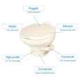 thumbnail image 2 of Thetford Aqua Magic Style II RV Low Profile Portable Travel Toilet, Bone, 2 of 2