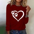 thumbnail image 1 of XZNGL Womens Printed Round Neck Pullover Long Sleeved Casual Womens, 1 of 1