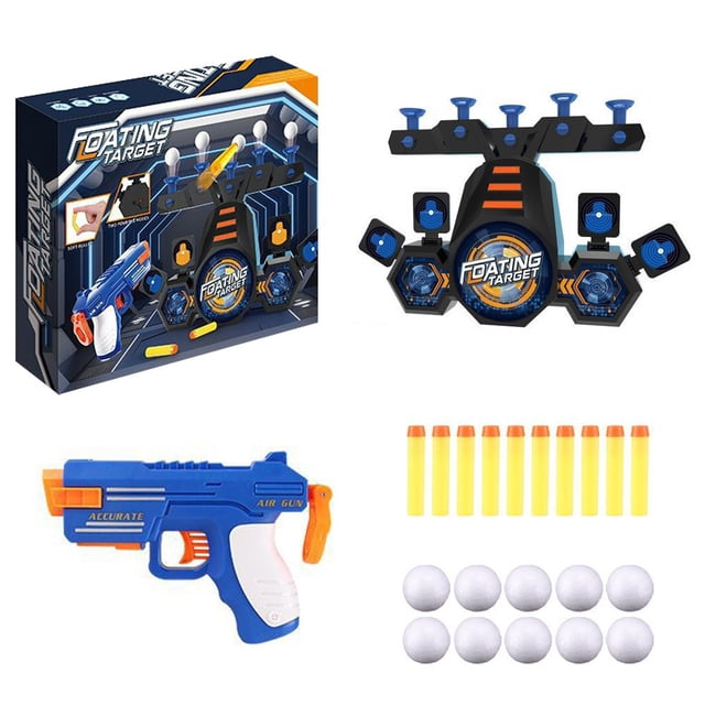 XFGOU Float shot Toys and Hobbies Hover Shot Floating Game Glow In The Dark Shooting Kids Shooting Toy Set 2 In1 Hover Shot Floating Game With Foam Toy Slingshots