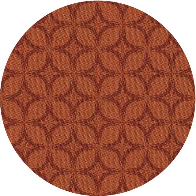 Ahgly Company Tapis Rond Lavable en Machine Intérieur Transitionnel Orange Rouge Orange, 7 Pieds Rond