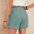 thumbnail image 3 of Dealovy Shorts for Women Wide Leg Drawstring High Waisted Summer Casual Ruffle Beach Shorts with Pockets, 3 of 6