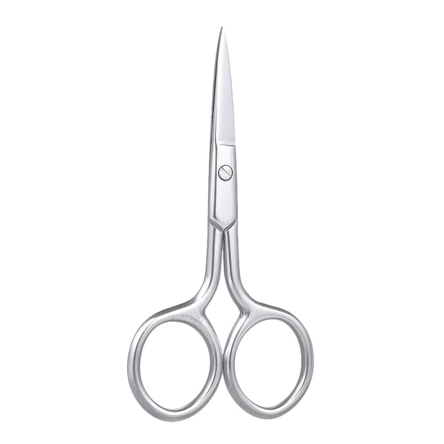 Stainless Steel Beard Trimmer Scissor for Barber Home Use Mini, designed for precise beard, eyebrow, and bang trimming. Made of durable high-hardness steel with a silver finish, this lightweight and compact scissor is ideal for personal grooming and travel. Measures 9.0 x 4.5 x 1.0 cm and weighs 17.8g, part of the hair cutting tools category.