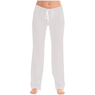 biudgviw Pajama Pants for Women Drawstring Soft Sleepwear Loose Long Sleep Pants Pj Bottoms Lounge Trousers Loungewear
