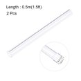 thumbnail image 2 of Unique Bargains 2pcs Clear Rigid PVC Pipe 1 1/32'(26mm) ID x 1 3/32'(28mm) x 1.5ft 0.04' Wall Round Tube Tubing, 2 of 5