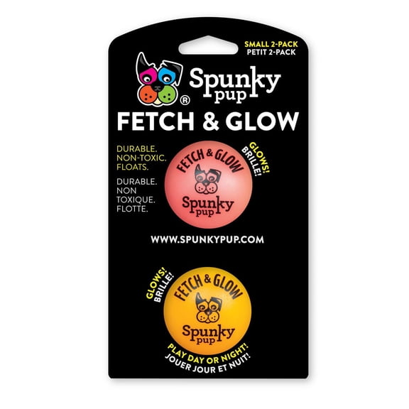 Fetch & Glow Ball Small 2-Pack Dog Toys