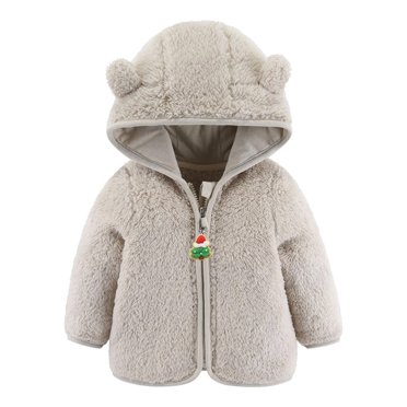 Cowsor Veste en Molleton pour Tout-Petit – Capuchon à Oreilles d'Ours, à Glissière, Chaude pour Garçons et Filles (0-24 m)