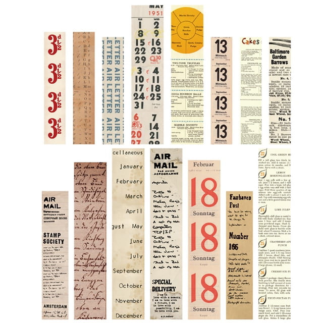 Autocollants pour Papier Scrapbook Rétro : 30 Pcs Autocollants de Planificateur DIY Fournitures de Journalisation