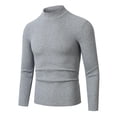 thumbnail image 2 of Xcmzpl Men's Turtleneck Sweater Long Sleeve Casual Ribbed Knitted High Neck Pullover Sweaters Solid Slim Fit Fall Sweaters, 2 of 6
