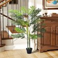 thumbnail image 4 of Outsunny 5FT Artificial Tropical Palm Tree Faux Plant with Lifelike Leaves, 4 of 10