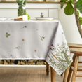 thumbnail image 4 of Spring Summer Tablecloth 60x104 Inch Rectangular, Wild Flowers Floral Table Cover for Party Picnic Dinner Decor, 4 of 6