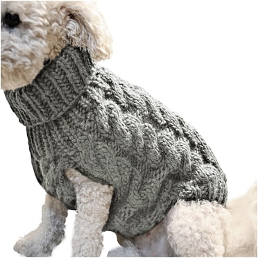 Fashiom Pets Chandail d'Hiver Uni pour Chien Tricoté Chaud Sans Manches Vêtements pour Animal