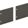 thumbnail image 1 of Portes Modernes en Stratifié de 66 Po, Teck Ardoise - Ensemble de 2, 1 of 1