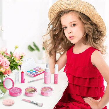 KTTECTOA Children's Household Simulation Lipstick Eye Makeup Girl's Dressing Household Color Makeup Set Cannot Be Applied The Appearance Simulation Clearance Boy Toys Canada Days Sensory Toys