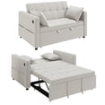 thumbnail image 1 of HOMCOM Sofa Bed, Pull Out Sleeper Sofa w/ USB Charging, Adjustable Backrest, 1 of 10