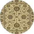 thumbnail image 1 of Ahgly Company Indoor Round Abstract Chrome Gold Yellow Oriental Area Rugs, 6' Round, 1 of 6