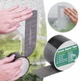 thumbnail image 2 of Strong Adhesive Waterproof Fiberglass Screen Tape Weatherproof Mesh Repair, Screen Repair Tape Magic Mesh, Window Screen Tape, Perfect for Covering Windows or Doors Pet Mesh Cage Tears Holes(Black), 2 of 8