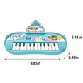 thumbnail image 3 of Blue Compact Multifunction Music Keyboard Toy For Kids, Educational Sound Effects And Sensory Activity, Lightweight And Portable, 3 of 8