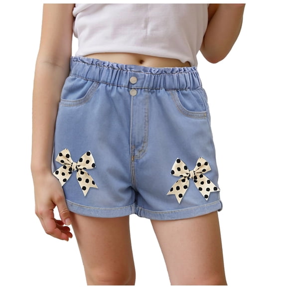 Ketyyh-chn99 Culottes Bouffantes à Volants en Coton et Lin pour Bébé, Shorts en Denim pour Filles, Été, Moyen, Vêtements pour Enfants, Filles, Bébé, Coupe Ample, Tenue d'Extérieur, Shorts pour Enfants, Minces, Taille pour 5-6 Ans, Noir