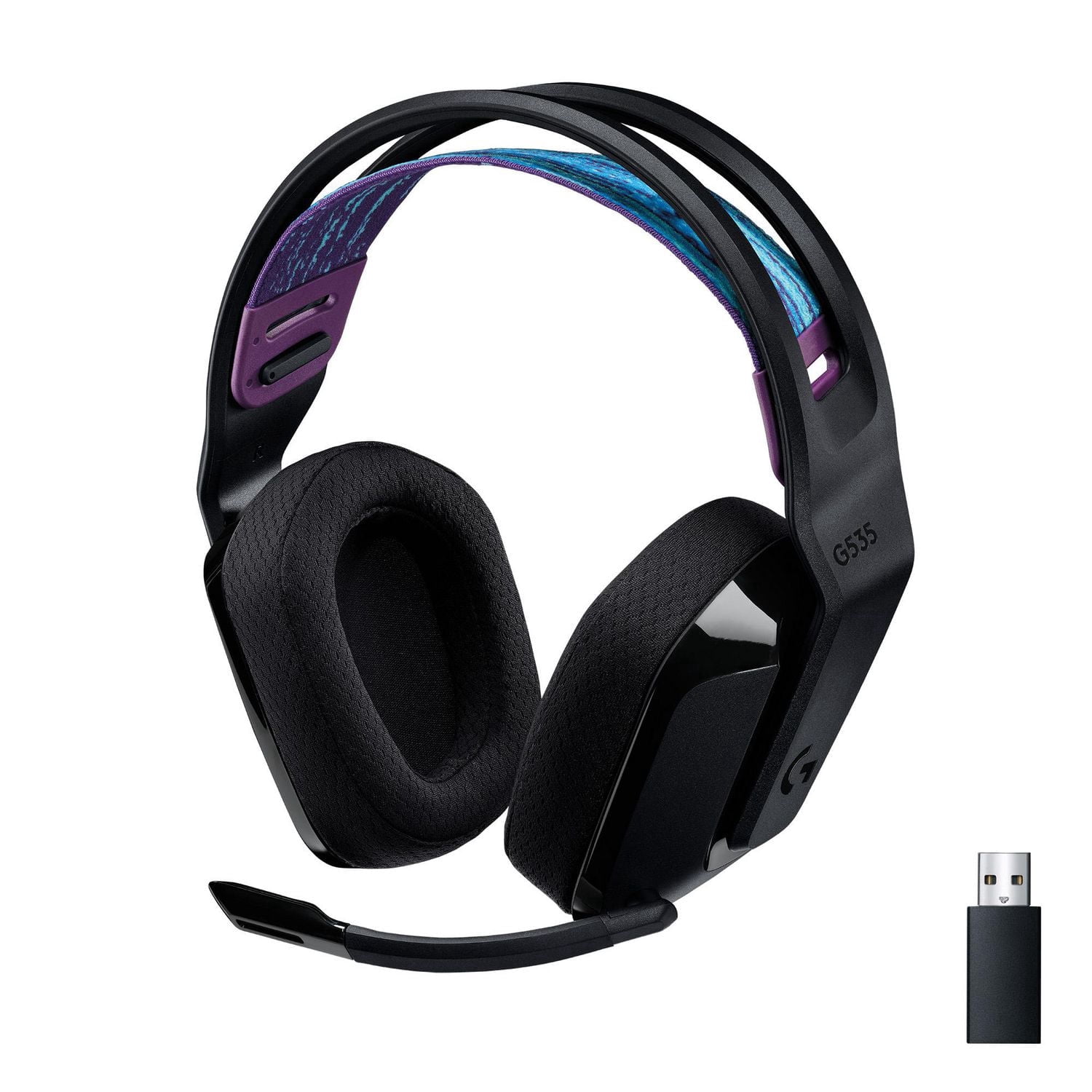 Logitech G535 LIGHTSPEED Wireless Gaming Headset - Lightweight on-ear headphones - Black
