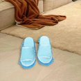 thumbnail image 2 of jifeng Mop Slippers Floor Cleaning Mopping Slippers Open Toe Quiet Comfortable Cleaning Blue, 2 of 9