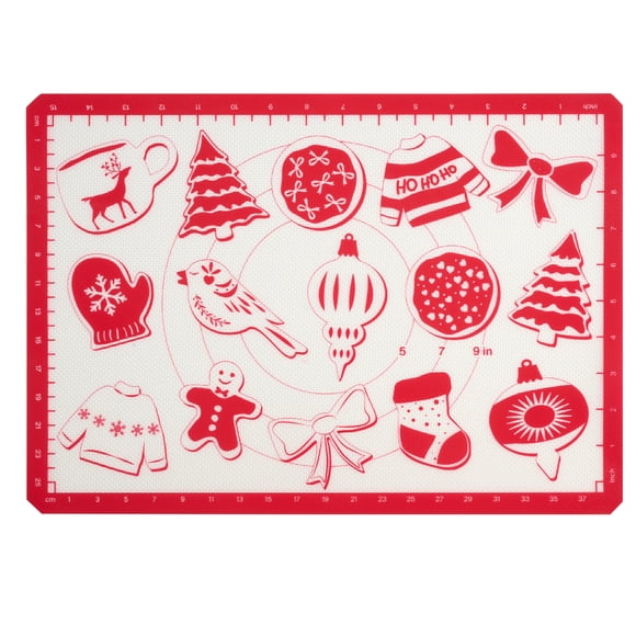 Tapis de cuisson flexible Holiday Time, Rouge et blanc