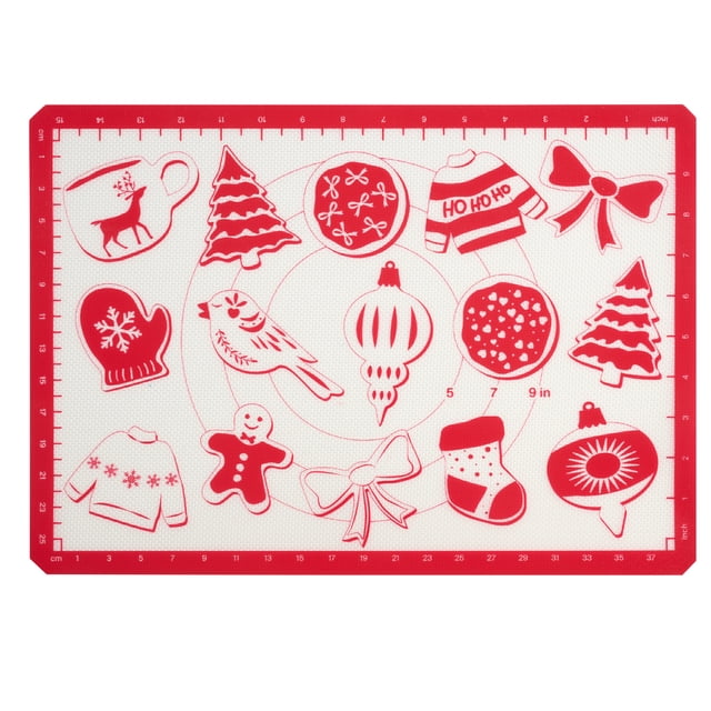 Tapis de cuisson flexible Holiday Time, Rouge et blanc