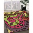 thumbnail image 3 of Ahgly Company Tapis Rectangulaire Lavable en Machine Intérieur Transitionnel Rouge Safran, 7 Pieds x 10 Pieds, 3 of 7