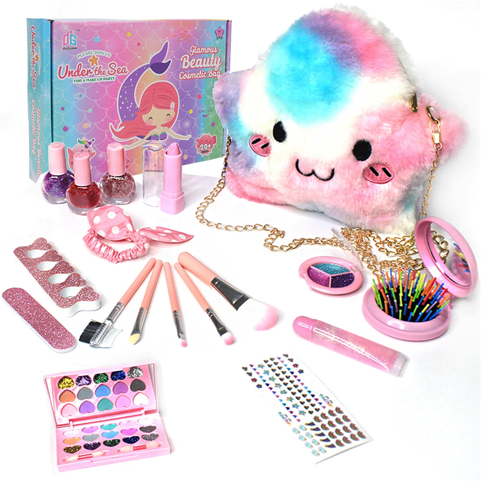 Girls Makeup Kit for Kids Children's Makeup Set Girls Princess Make Up Box Nontoxic Cosmetics