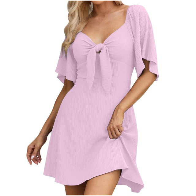 Gspmoly Robes d'Été pour Femmes, Mode Femmes Été Décontracté Imprimé Camis Sans Manches Bandage Longue Robe Robes d'Été pour Femmes Liquidation